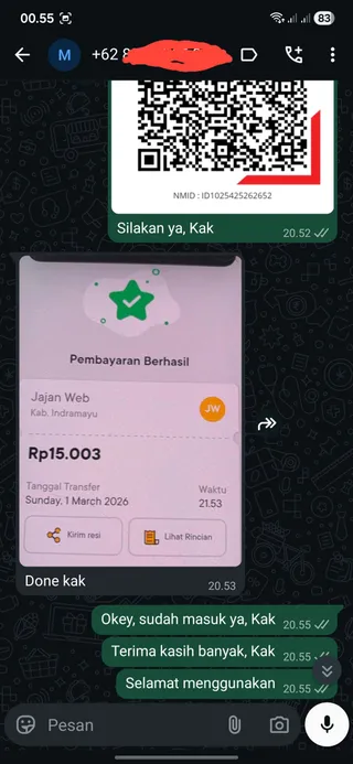 Testimoni Google AI Pro (Family) — screenshot asli pelanggan Jajan Web